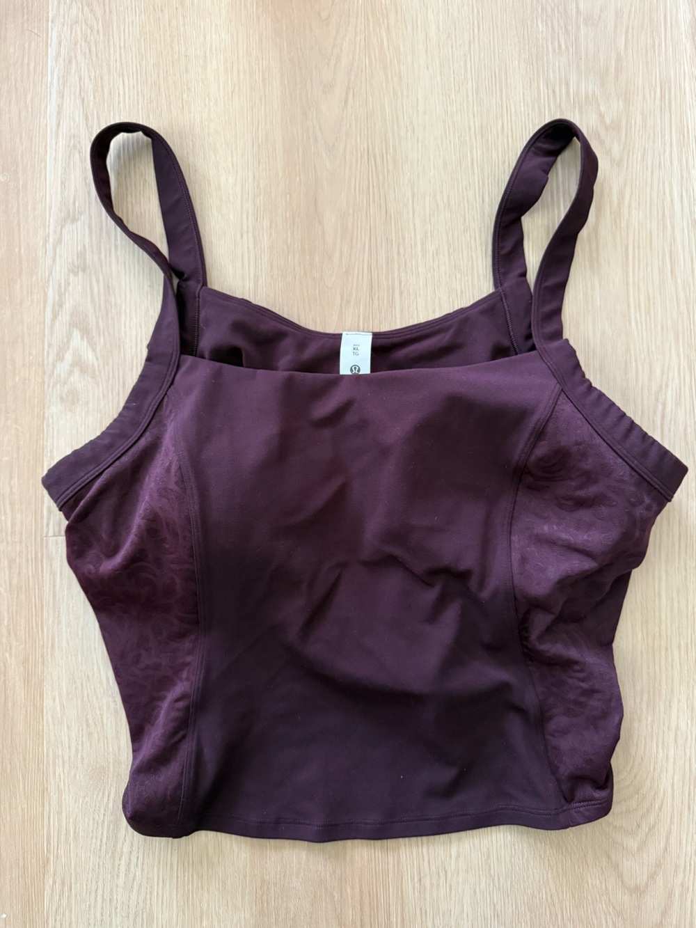 Lululemon Align Lace-Panel Tank Top Size XL Black Plum